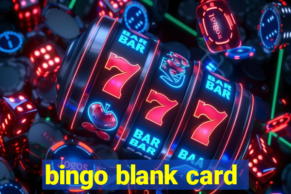 bingo blank card