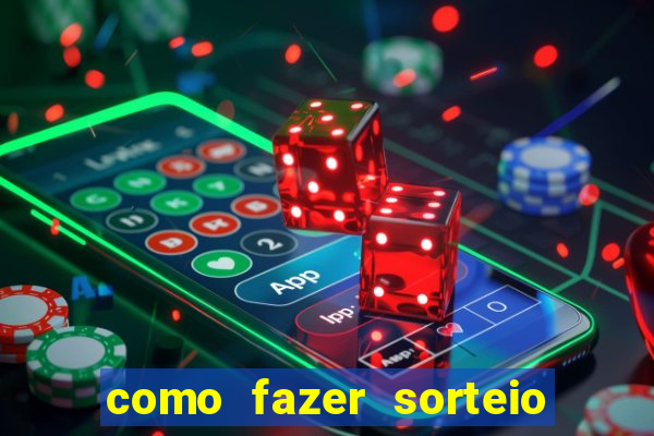 como fazer sorteio de cores online