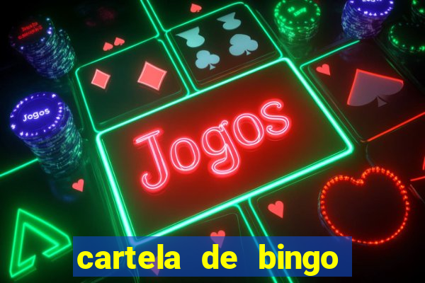 cartela de bingo para cha revela??o