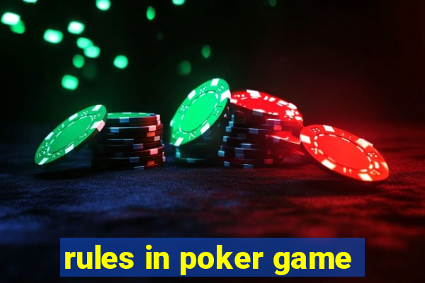 rules in poker game