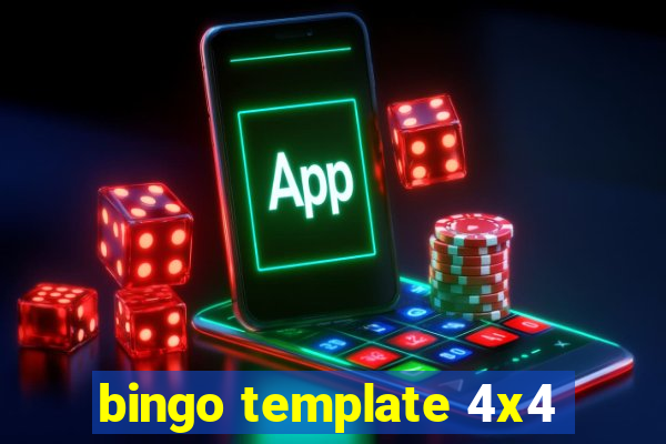 bingo template 4x4