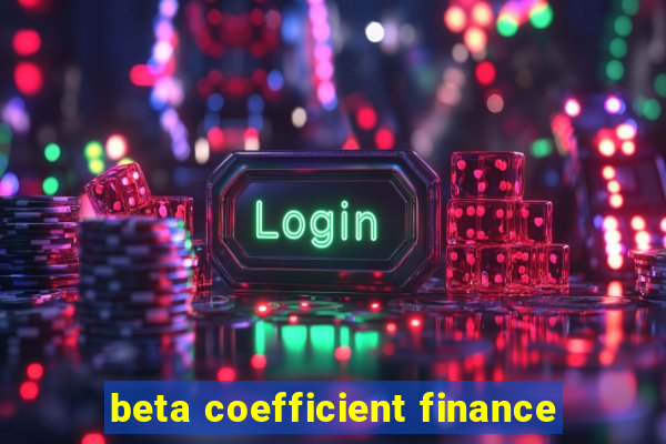 beta coefficient finance