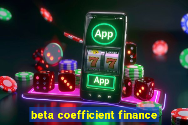 beta coefficient finance