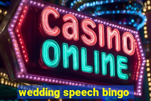 wedding speech bingo