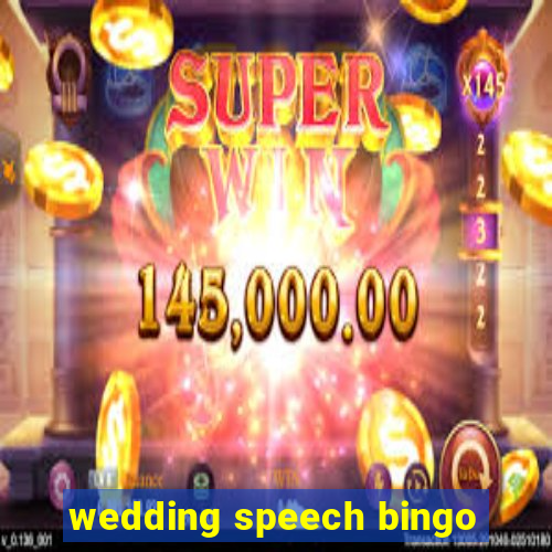 wedding speech bingo