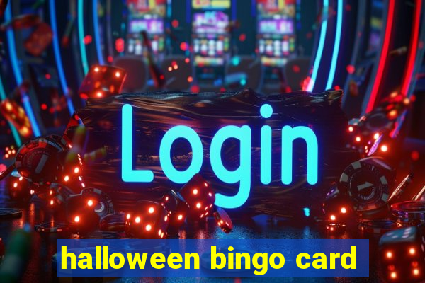 halloween bingo card