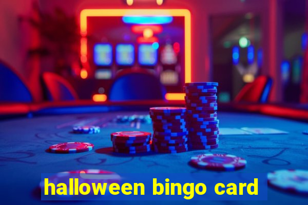 halloween bingo card