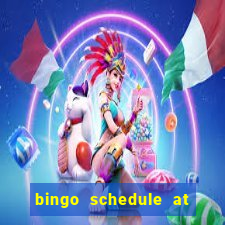 bingo schedule at mohegan sun