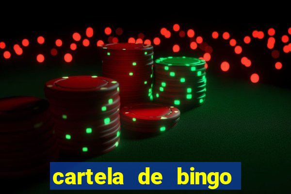 cartela de bingo de letras