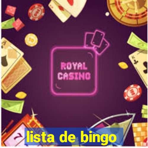 lista de bingo