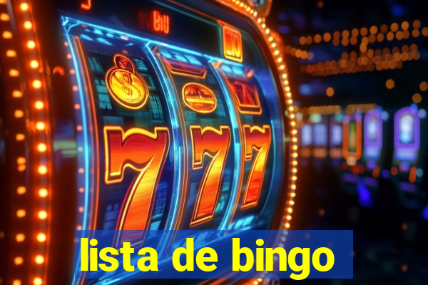 lista de bingo