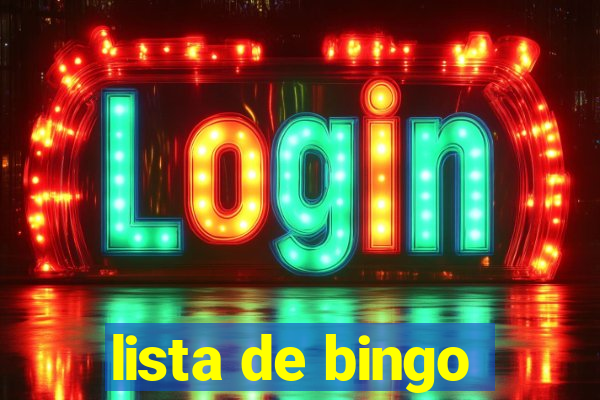 lista de bingo