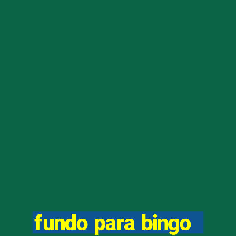 fundo para bingo