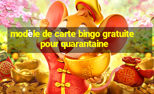 modèle de carte bingo gratuite pour quarantaine