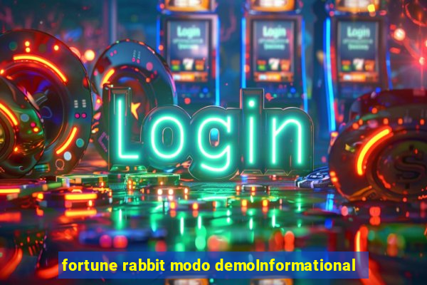 fortune rabbit modo demoInformational