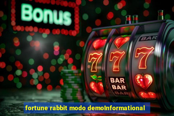 fortune rabbit modo demoInformational