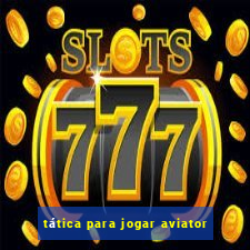 tática para jogar aviator