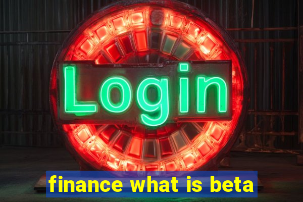 finance what is beta