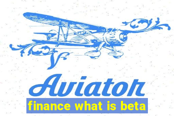 finance what is beta