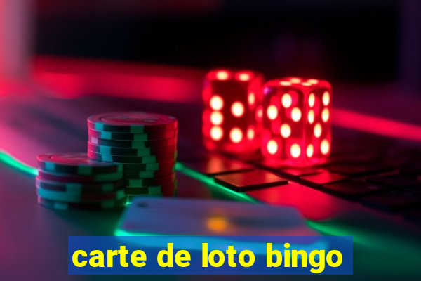 carte de loto bingo