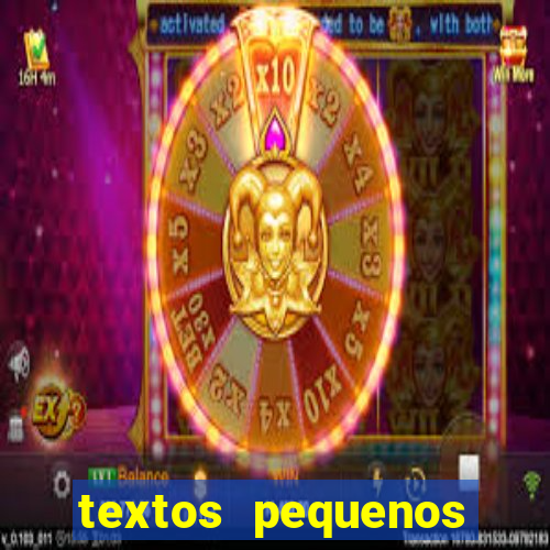 textos pequenos para alfabetizar