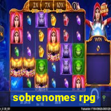 sobrenomes rpg