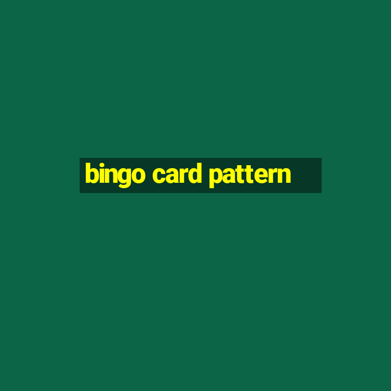 bingo card pattern