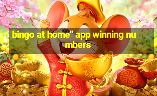 bingo at home'' app winning numbers