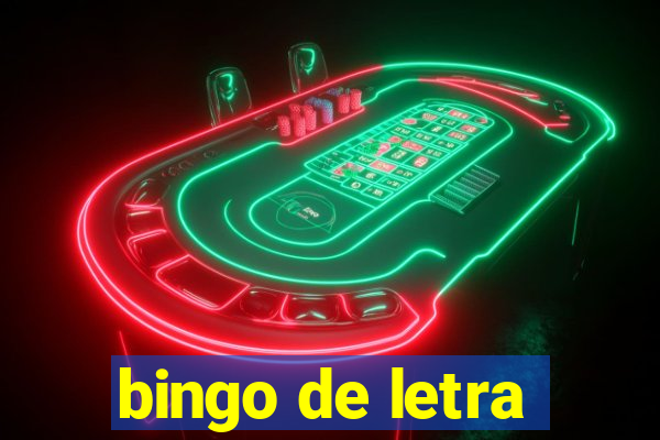 bingo de letra