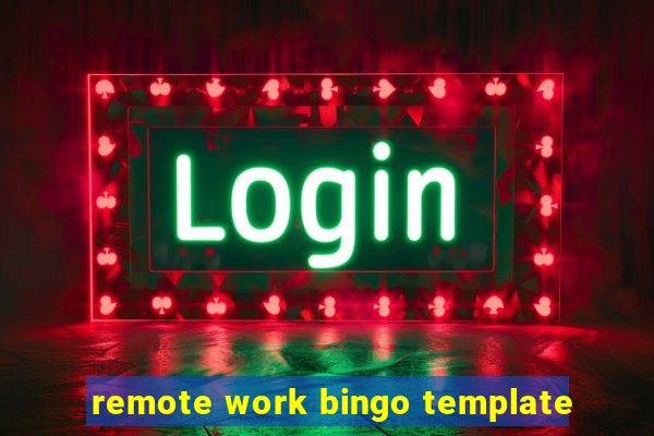 remote work bingo template