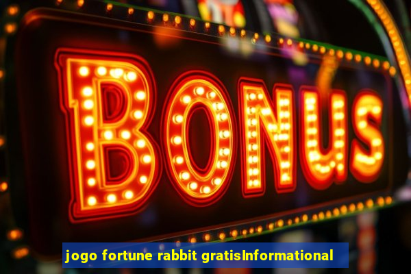 jogo fortune rabbit gratisInformational