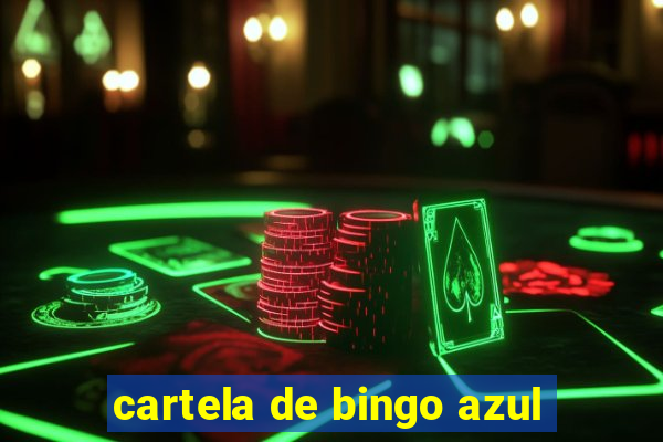 cartela de bingo azul