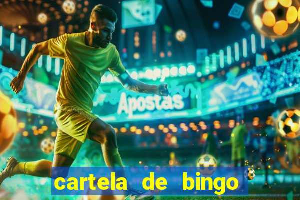 cartela de bingo para chá de bebê