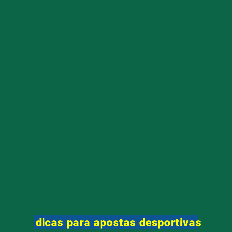 dicas para apostas desportivas