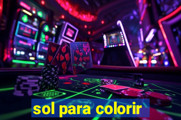 sol para colorir