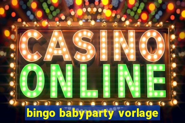 bingo babyparty vorlage