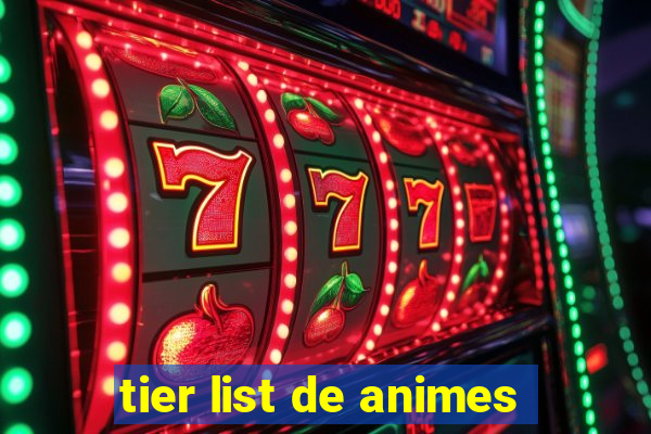 tier list de animes