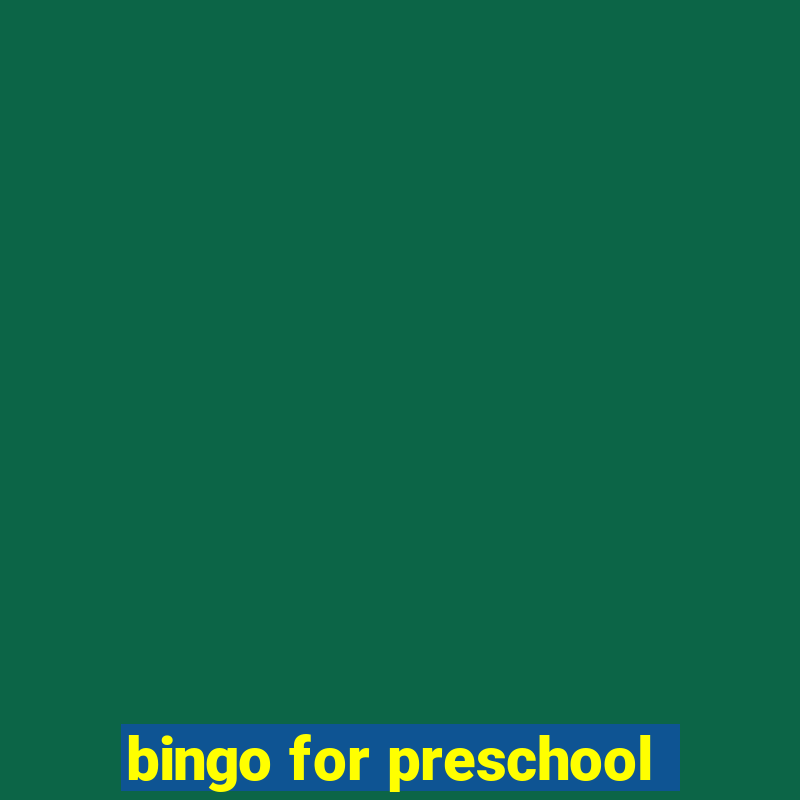 bingo for preschool