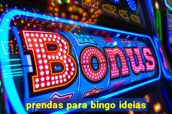 prendas para bingo ideias