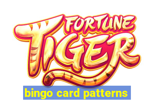 bingo card patterns