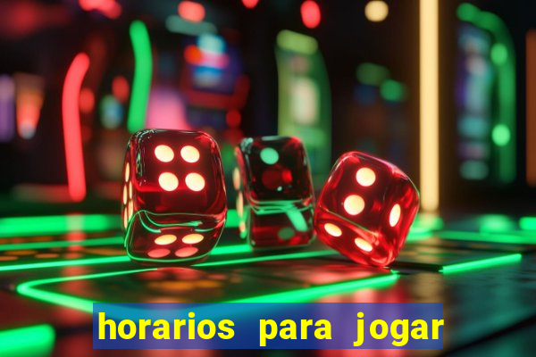 horarios para jogar no fortune tiger