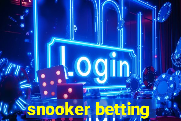 snooker betting