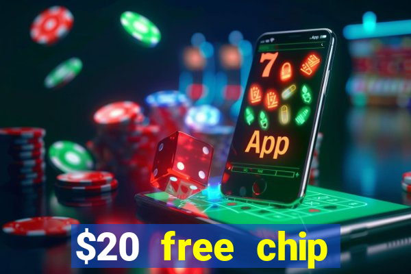 $20 free chip offered by desert nights casino