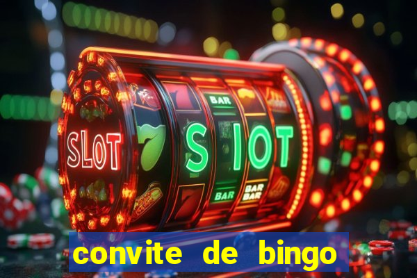 convite de bingo para editar