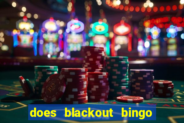 does blackout bingo really pay