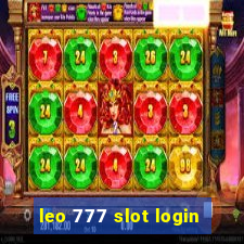 leo 777 slot login