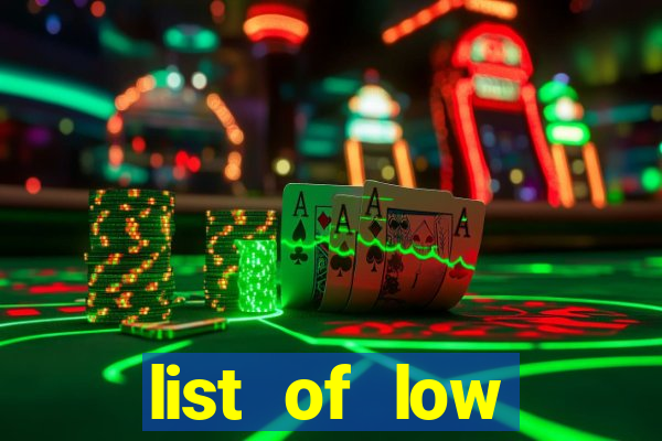 list of low variance slot machines