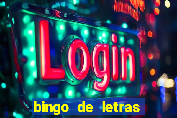 bingo de letras colorido para imprimir