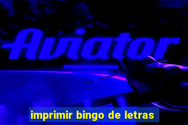 imprimir bingo de letras