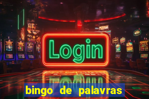 bingo de palavras colorido para imprimir